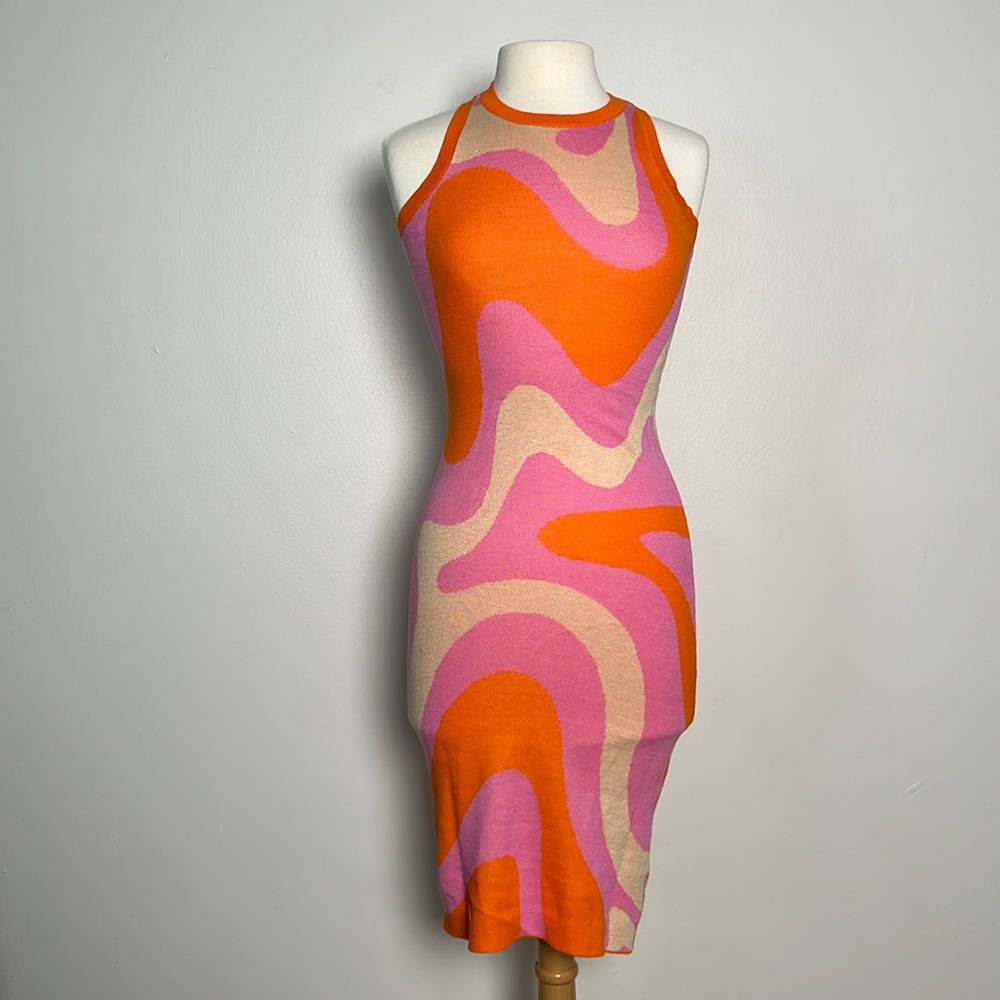 MIDI swirl tank dress